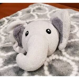 13 Inch X 13 Inch Gray Geometric Elephant HB Lovey Lovie Security Blanket